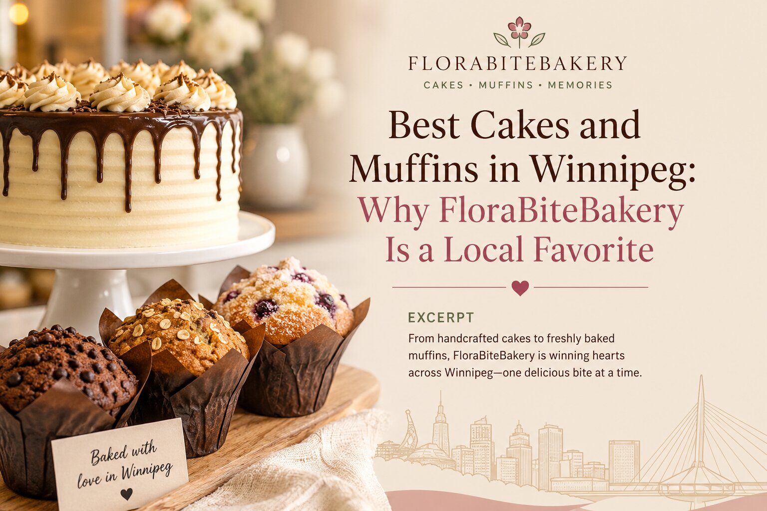 Best Cakes and Muffins in Winnipeg: Why FloraBiteBakery Is a Local Favorite